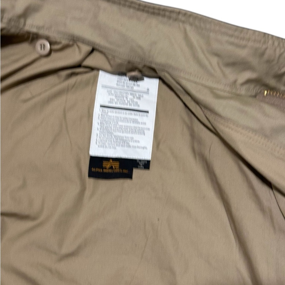 Alpha Industries Coat XL Regular Tan M65 Field Jacket First Gen Y2K Repro - Picture 6 of 16